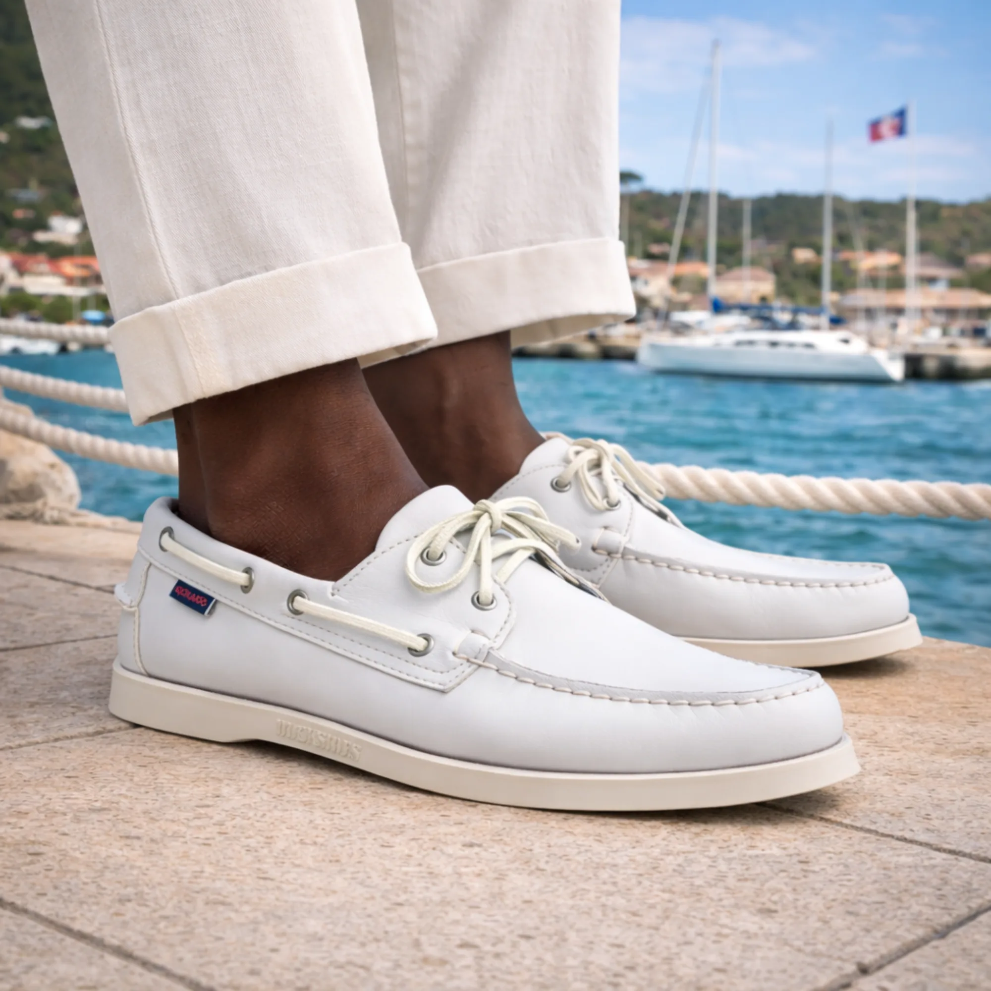 Sebago Docksides Portland White